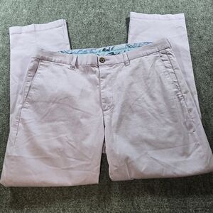 Tommy Bahama Mens Boracay Flat-Front Chino Pants in Lilac SZ 38x30